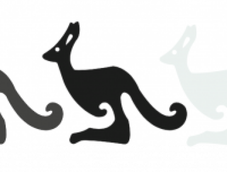 Illustrasjon av kenguruer i ulike farger