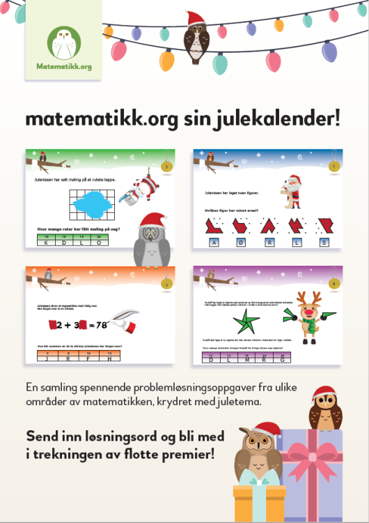 Infografikk med forsidene på de ulike julekalenderene. 