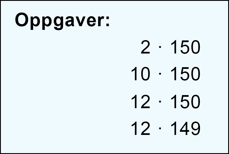 Bilde med oppgaver