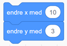 Endre X 10, endre Y 3