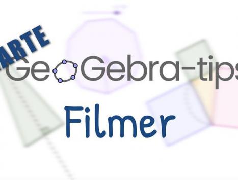 Illustrasjon hvor det står: Smarte GeoGebra-tips og filmer