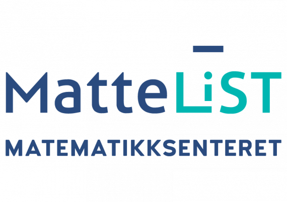 Logoen til MatteLIST. Det står MatteLIST og Matematikksenteret.