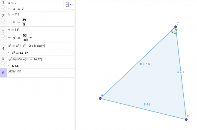 CAS og grafikkfelt i GeoGebra