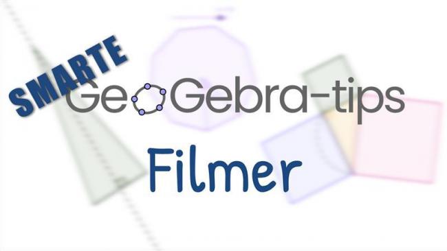 Illustrasjon hvor det står: Smarte GeoGebra-tips og filmer