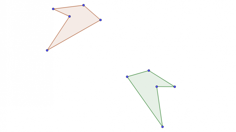 Kongruensavbilding av konkav femkant.