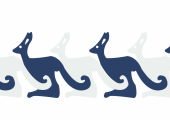 Kenguruer på rekke og rad