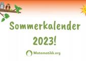 Illustrasjon av Sommerkalenderen 2023. Viser en ugle som sitter på en gren og seks kuleis på rekke og rad. 