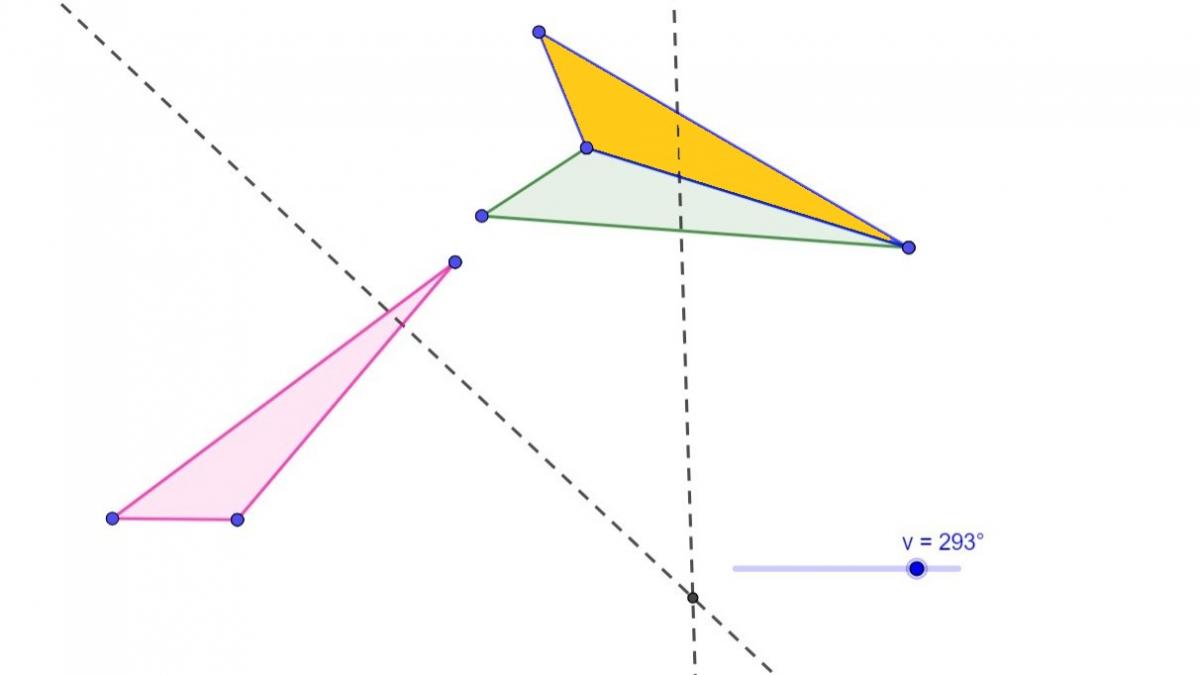 Kongruensavbilding av en trekant.