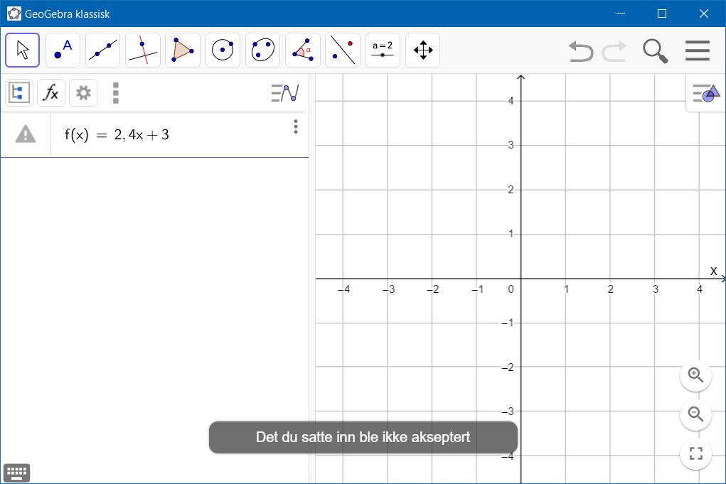 Skjermbilde GeoGebra