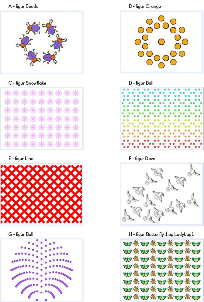 Fargerikt mønster av regulære mangekanter, tegnet i Scratch.