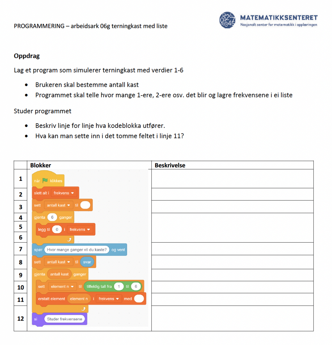 Skjermbilde av arbeidsark 06g